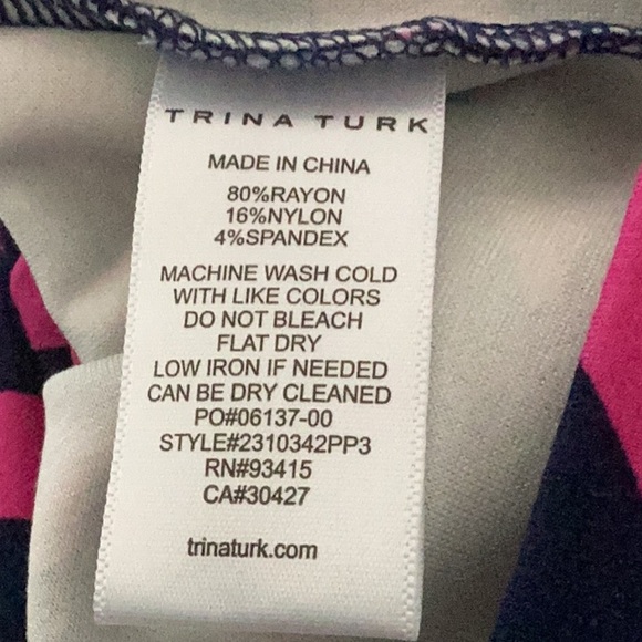 TRINA TURK NWT ZAP PONTE SHORT SLEEVE SHIFT MINI  DRESS MEDIUM - Picture 6 of 8